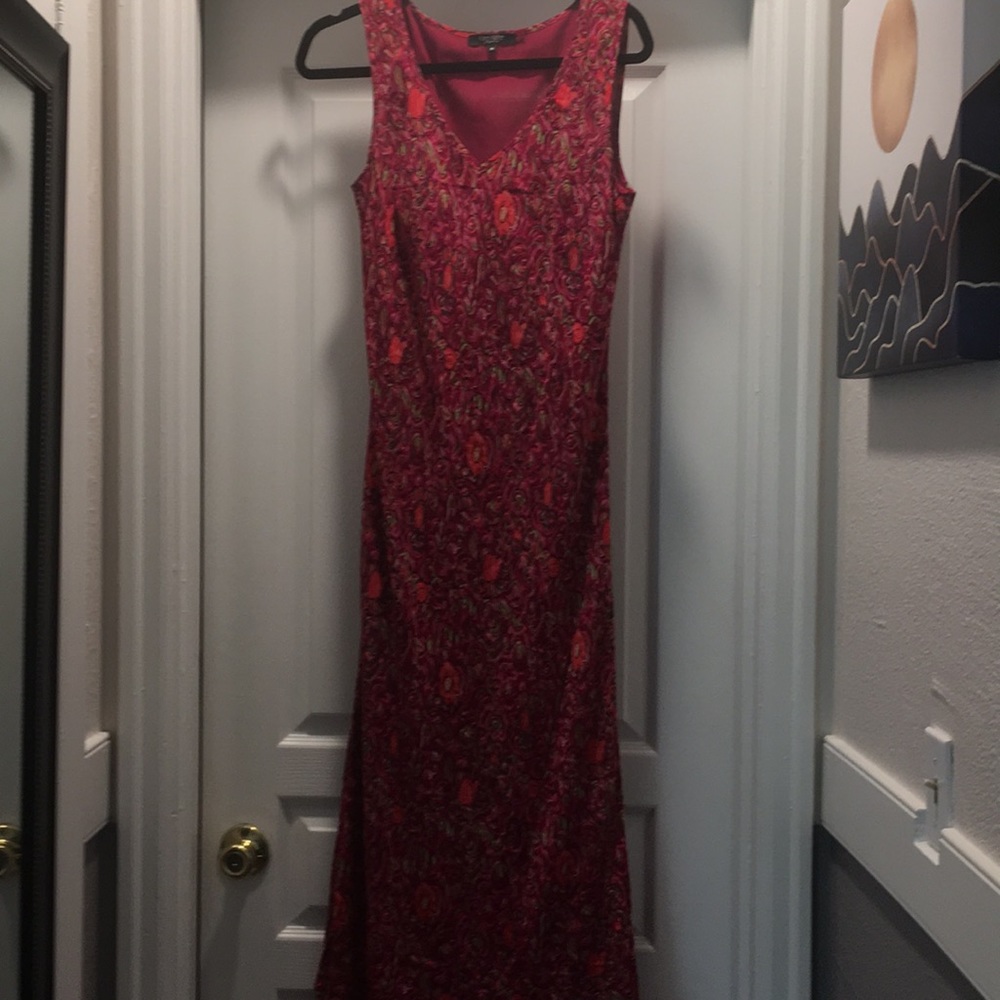 Size M Rayon multi color sleeveless maxi dress